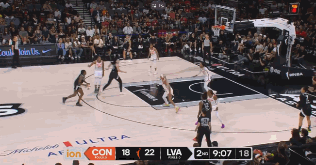 WNBA 半场：威尔逊在内线大逆转 卫冕冠军王牌打出15-2 太阳队45-28领先